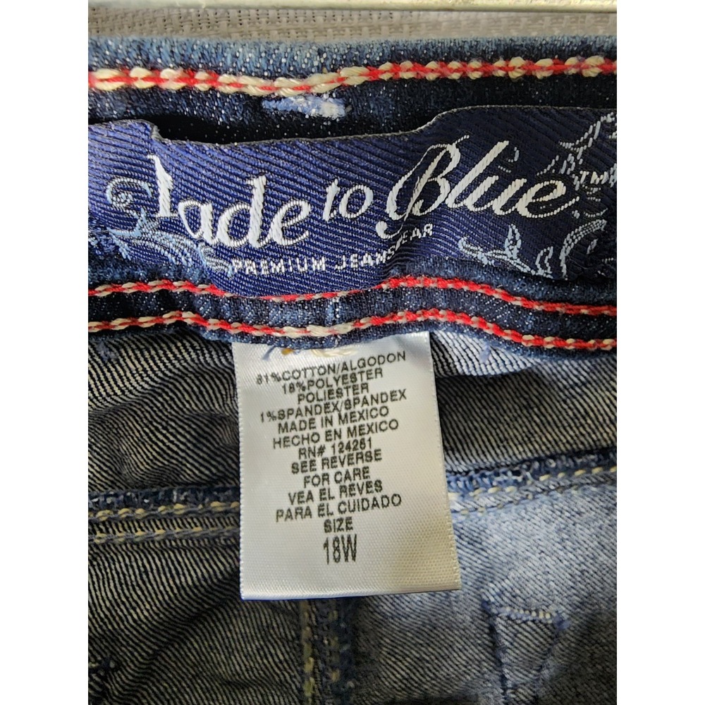 Fade to Blue Vintage Style Capri Jeans, 18W Women's‎ Curvy, Pockets, Stretch - Picture 3 of 4